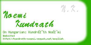 noemi kundrath business card